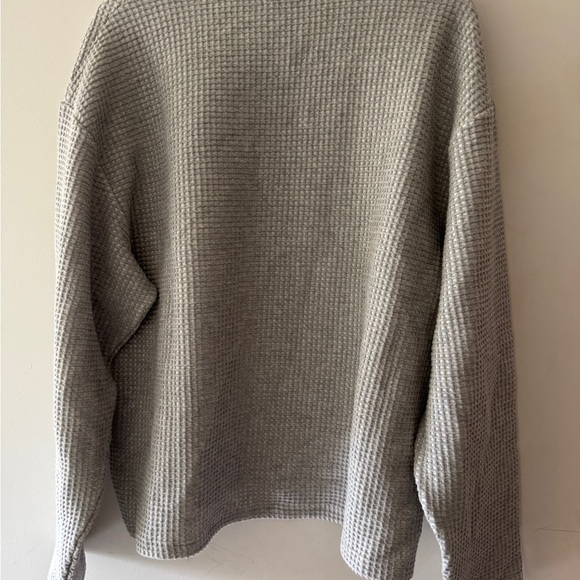 KROST Gray Waffle Knit Long Sleeve Pullover - Picture 3 of 6